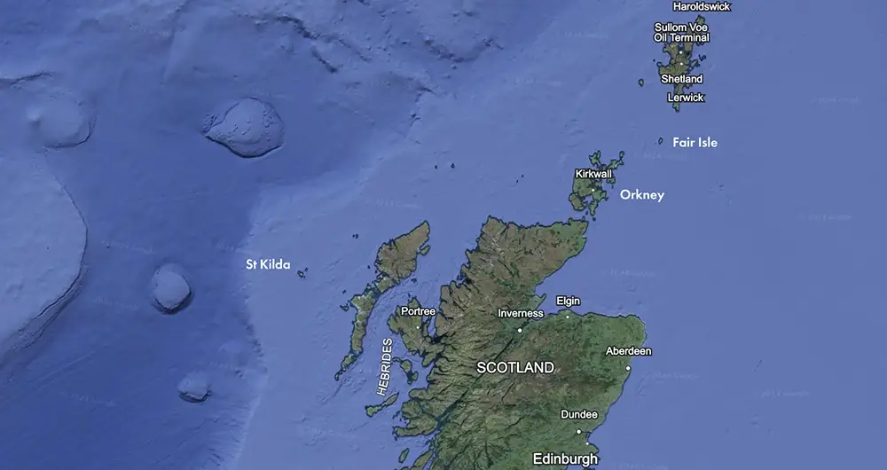 Sailing map scotland