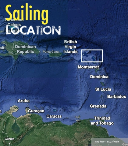 Antigua area sailing map