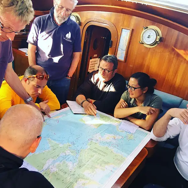 Navigation über den Atlantischen Ozean