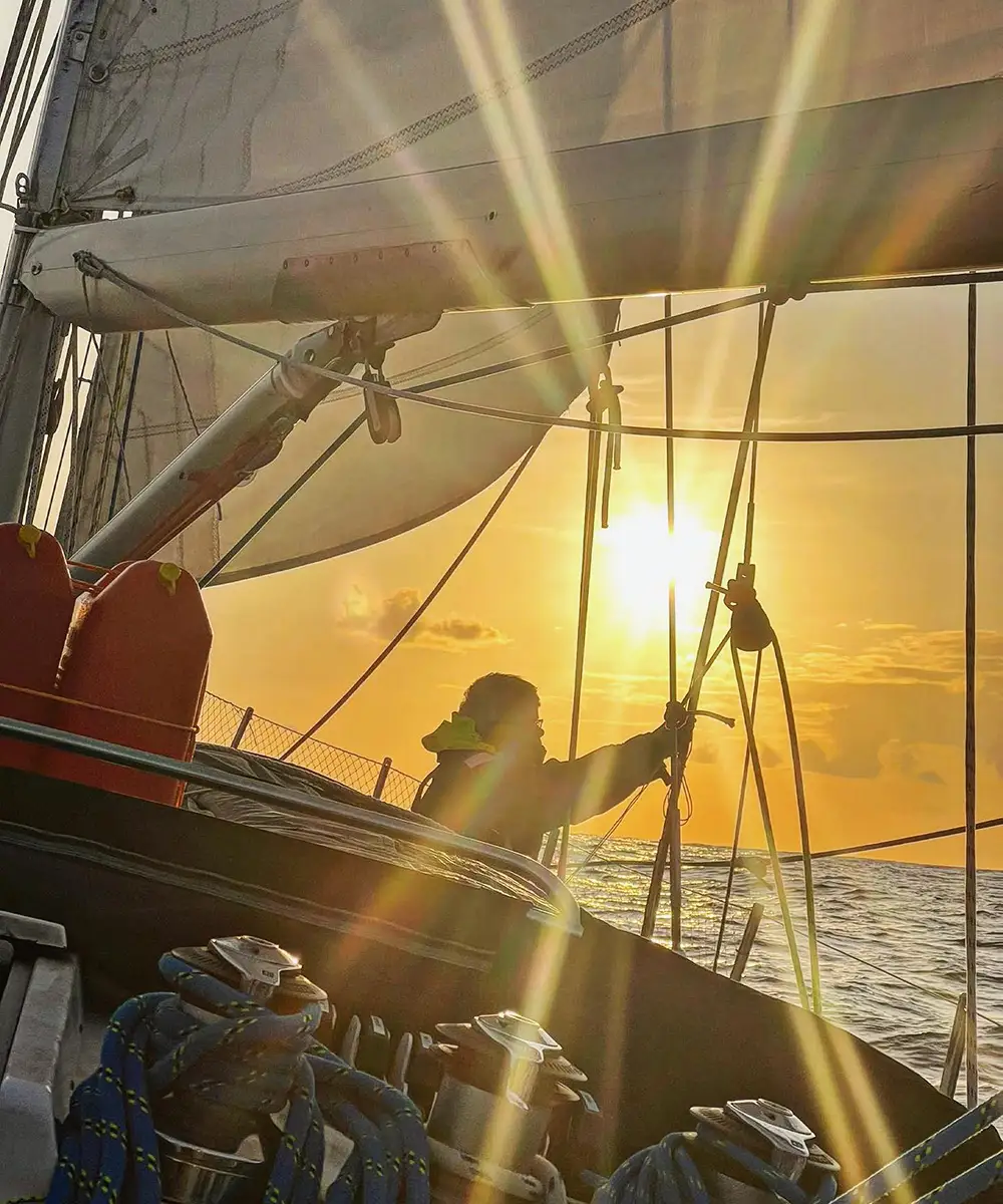 coucher de soleil en mer