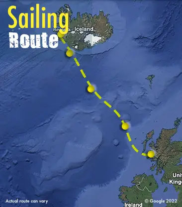 Iceland route map