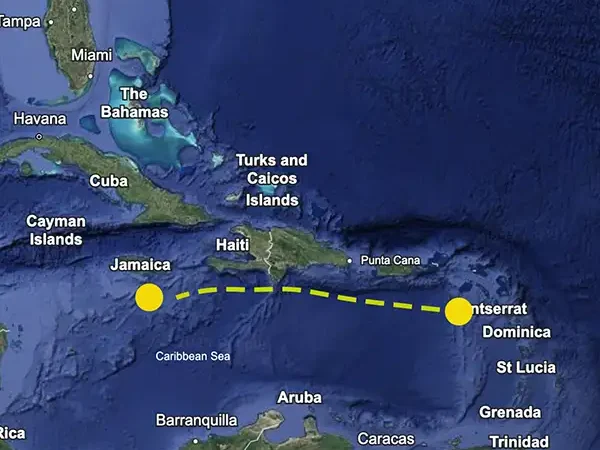 Caribbean 1000 sailing route